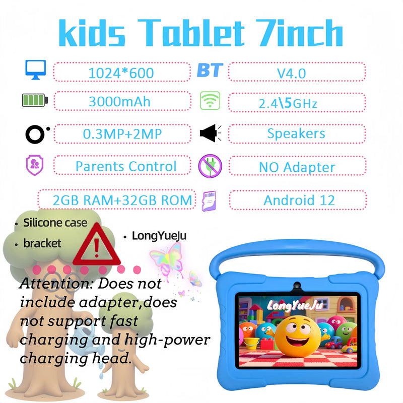 7-inch smart tablet, auxiliary teaching, suitable for daily use, perfect gift for holidays, accompanying children's growth
