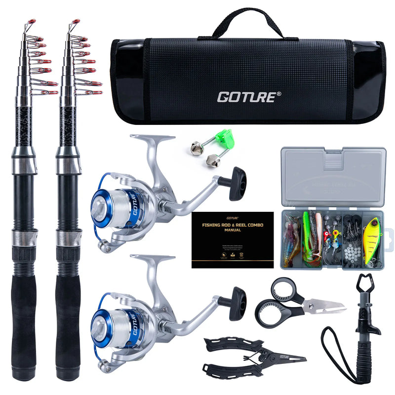 Goture Telescopic Fishing Rod Set and Spinning Reel， 66 | SAMAG