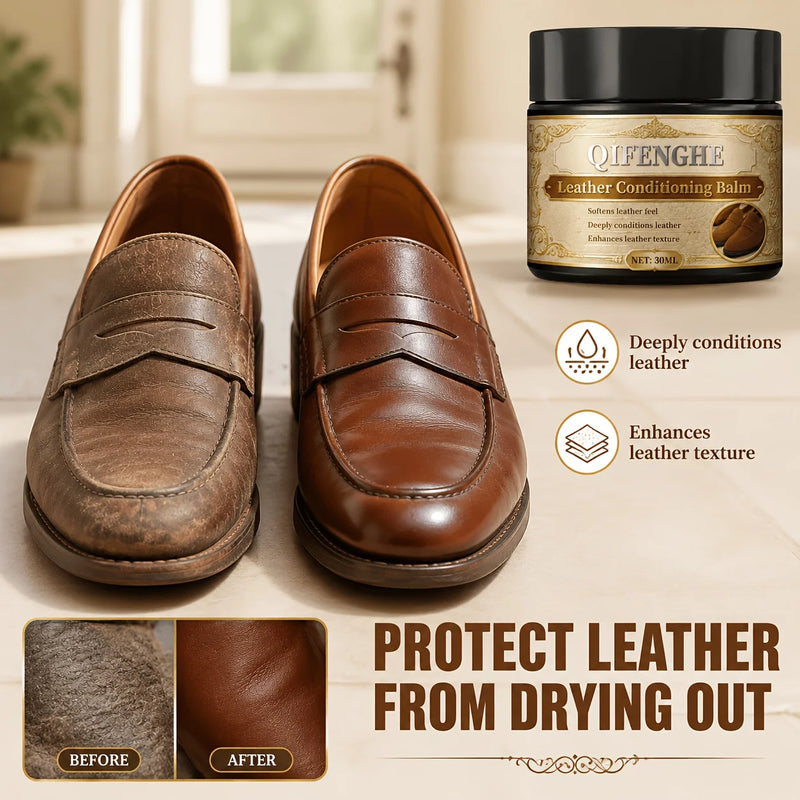 Leather Shoe Care Cream Polish Balm - Renovating Conditioner Protectant Soften - Shoe Cleaning Maintenance for Leather