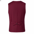 Mens Suit Vest Smart Casual Sleeveless Vest Single Breasted Solid Color Business Wedding Formal Suit Vests Spring Summer Autumn