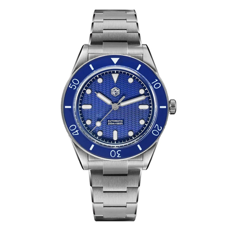 San Martin Official 39mm Guilloche MOP Dial Miyota 90S5 Sport Watch Automatic Mechanical Sapphire Bezel 20 - Visuel 7 | SAMAG