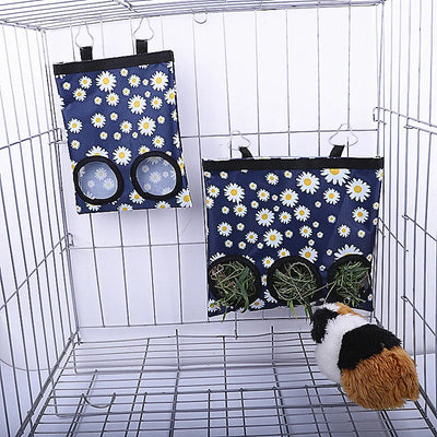 Holes Hanging Hay Bag with hooks for Bunny Guinea Pigs | SAMAG
