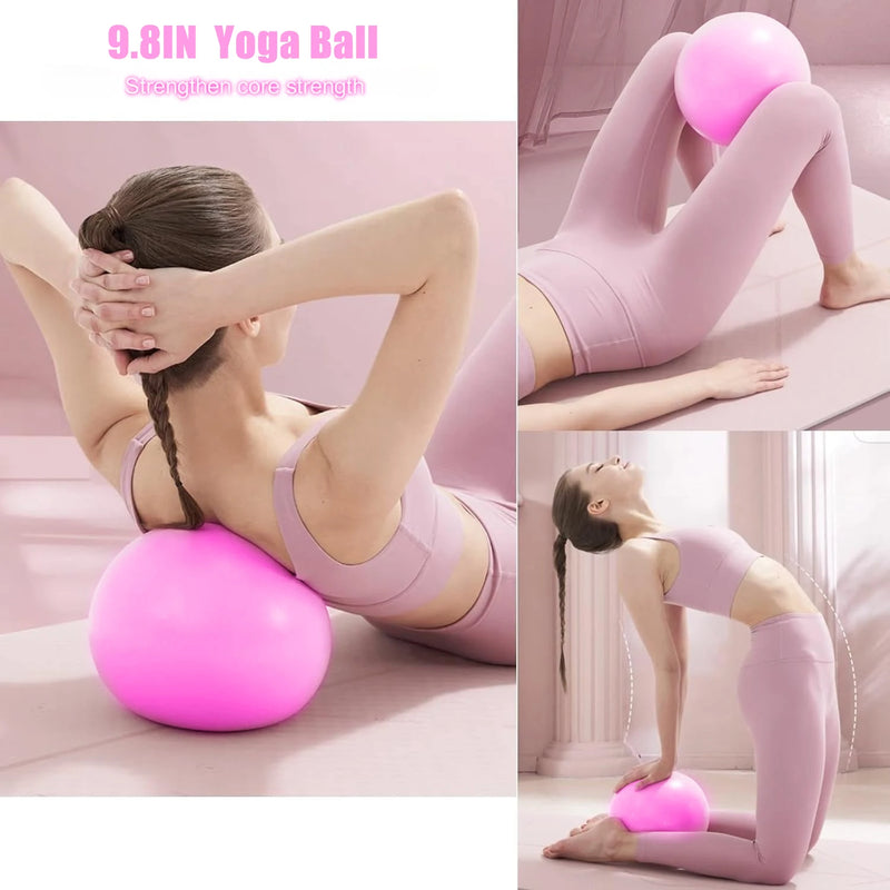 7Piece Pilates Basic Set Fitness Ball Elastic Stretch Belt Back Shaping Muscle Training Fitness Yoga Equipment