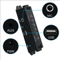 Herdio 4-Channel Bluetooth Amplifier Audio Power Amplifiers for Passive Speakers Home Theater System with TWS AUX MIC USB 24V3A