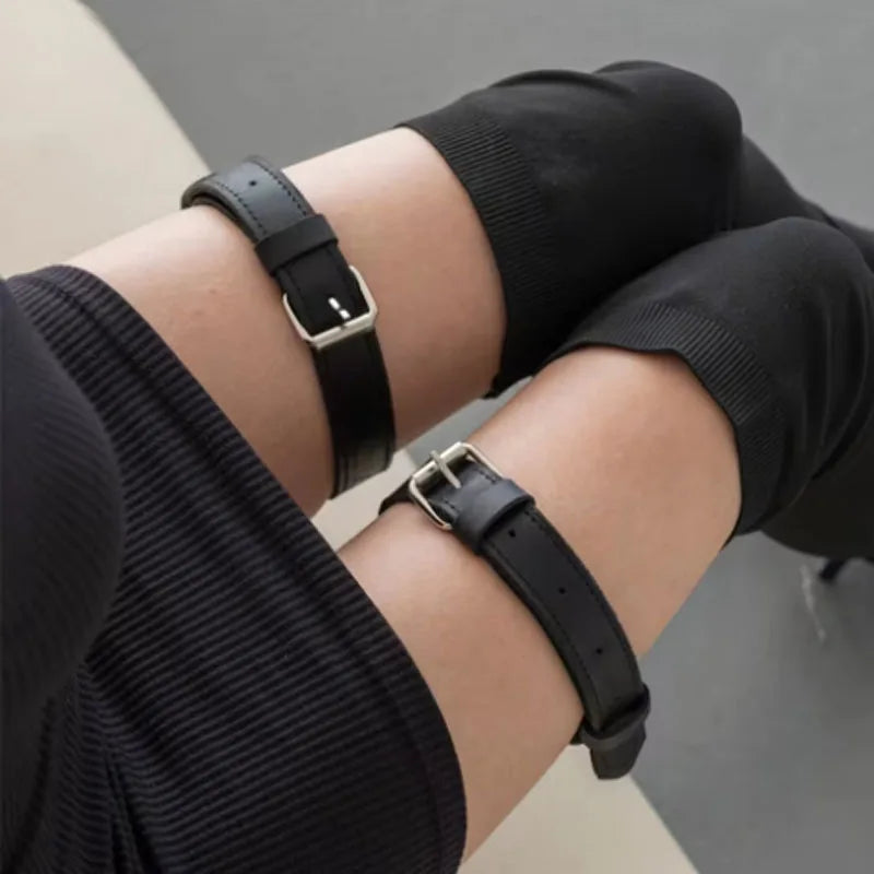 Black Fashion Garter Belt For Women Girl JK Japanese Style 1 Pair Adjustable Straps Thigh Belt Leg Suspenders Accessories