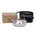 Boundless Voyage Camping Kettle Titanium Tea Pot Water Jug Outdoor Cookware for Backpacking Hiking Ti3105D Crystalline Silver