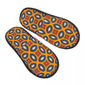 Custom Kizomba Samakaka Ankara Print Soft Memory Foam House Slippers Women African Wax Design Comfy Warm Anti-skid Sole Slipper