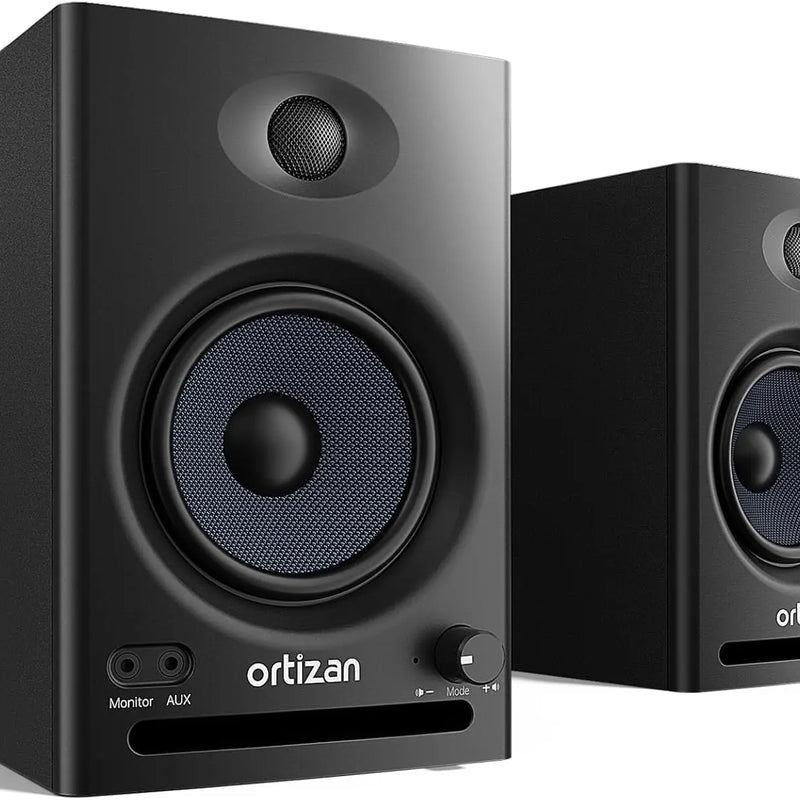 Ortizan Audio Bookshelf Active Speakers Studio Monitor，Bluetooth 5.3 Wireless Computer TV PC USB DAC HiFi Home Subwoofer System