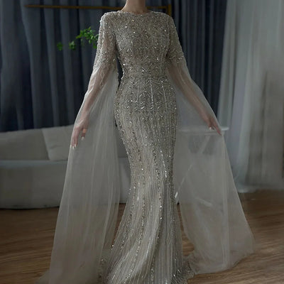 Serene Hill Saudi Arabia Caramel Mermaid Elegant Cape | SAMAG