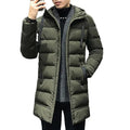 2023 Men Winter Parka Down Coat Casual Parkas Jacket Wind Breaker Winter Overcoat High Collar Mid-length Outdoor Snow Jacket
