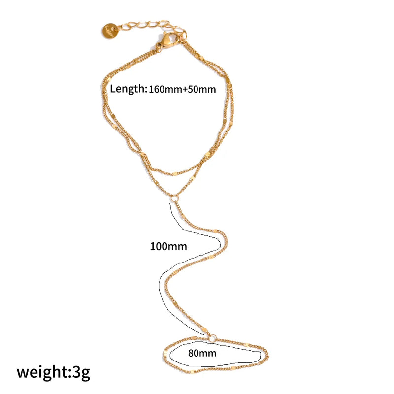 Fashion 18K Gold Plated Stainless Steel Zircon Ring Bracelet for Women Individualistic Daily Wear - Visuel 6 | SAMAG