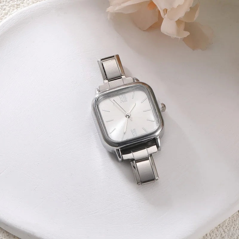 9MM Titanium Stainless Steel Bracelet for Women Men Watch Bracelet DIY Making Italian Charm Link Bracelets Replacement Fashion
