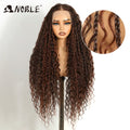 Noble Twist Braided Wigs 13X4 Box Braided Lace Wig For Black Women Synthetic Lace Frontal Wig Faux Locs Wig Goddess Braids Wigs