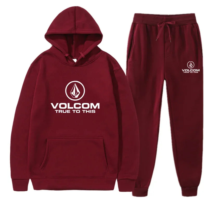 Volcom men's sports and leisure suit fashion autumn new two - piece set hooded - View 4 | SAMAG