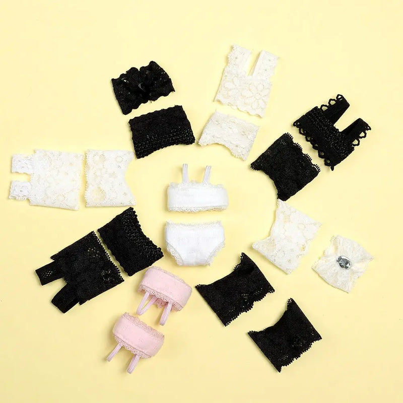 DIY Lingerie Collocation Clothing Set Accessories Doll Underwear Lace Homewear Bra Dress Pajamas