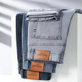 Summer Thin Men's Elastic Cotton Jeans Fashion Gray | SAMAG