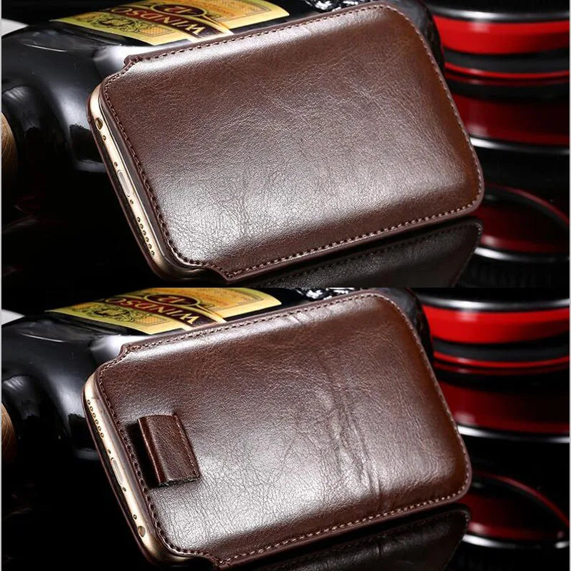 Mobile Phone Bag For BlackBerry Motion Aurora Case Universal Leather Sleeve Coque For BlackBerry DTEK60 Leap DTEK50 Pouch Case