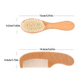 /GJ/Baby Care Hair Wool Brush Beech Wood Comb Newborn Massage Comb Baby Shower Gift Set Natural Baby Brush 2pcs