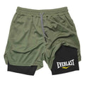 Men's Compression Gym Shorts 2 in 1 Double-deck Sports Pants Quick Drying Basketball Fitness Jogging Bottom Men's Sportswear