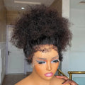 PrePlucked 26inch Glueless High density Lace Front Wigs Kinky Curly Synthetic Deep Water Wave For Black Women With Baby Hair