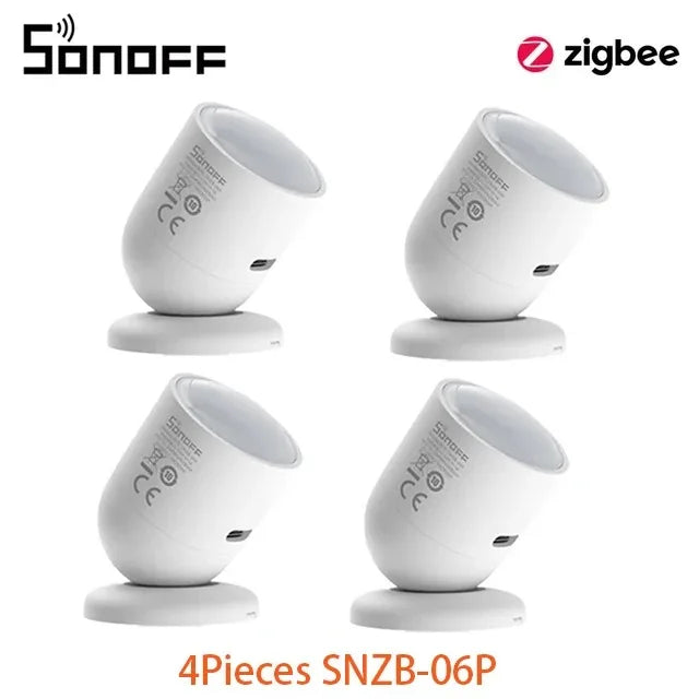SONOFF SNZB 06P Zigbee Human Presence Sensor SNZB-06P Detector Motion Light Sensing Smart Home Automation Work with Alexa Google