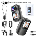 ANSVICAM 5K Mini Action Camera 4K60FPS Thumb Sports Camera with EIS Stabilization Dual Touch Screens Waterproof Magnetic Bodycam