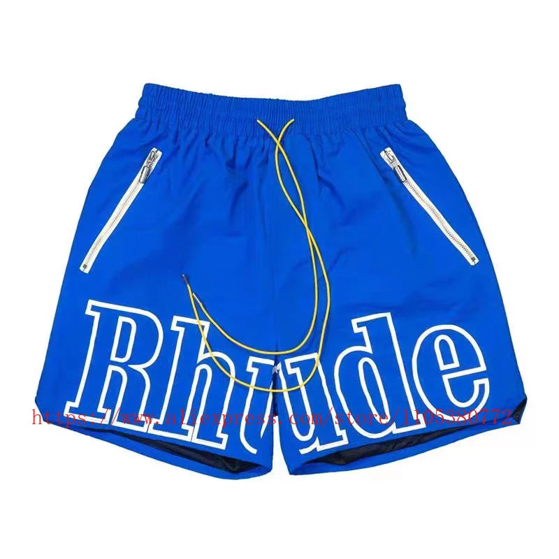 Style RHUDE Men's Casual Shorts Hip Hop Elastic Waist | SAMAG