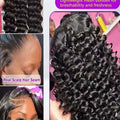 13x6 HD Lace Loose Deep Wave Frontal Wigs 250% Transparent 30 40 Inch 13x4 Deep Water Wave Curly Lace Front Human Hair Wigs