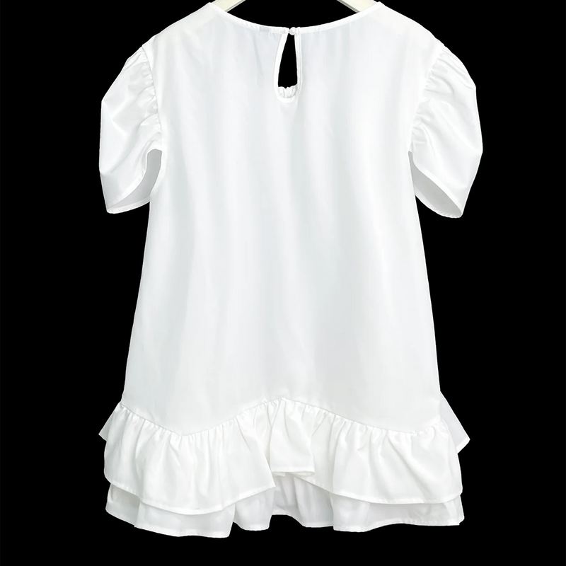 Plus size women's spring & summer simple fairy style puff - View 2 | SAMAG