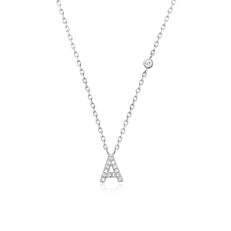 ANDYWEN 925 Sterling Silver Gold Small 26 Letters A- Z Zircon CZ Pendant Monogram Necklace Me 2020 Initial Alphabet M A Jewelry
