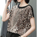 Short - sleeved T - shirt Women's Leopard Print Top Summer - View 3 | SAMAG