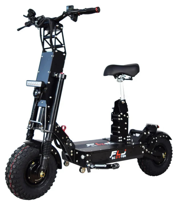 FLJ K14 14inch 8000W 60V Fat wheels skateboard electric scooter with Short Handle fast speed 58MPH