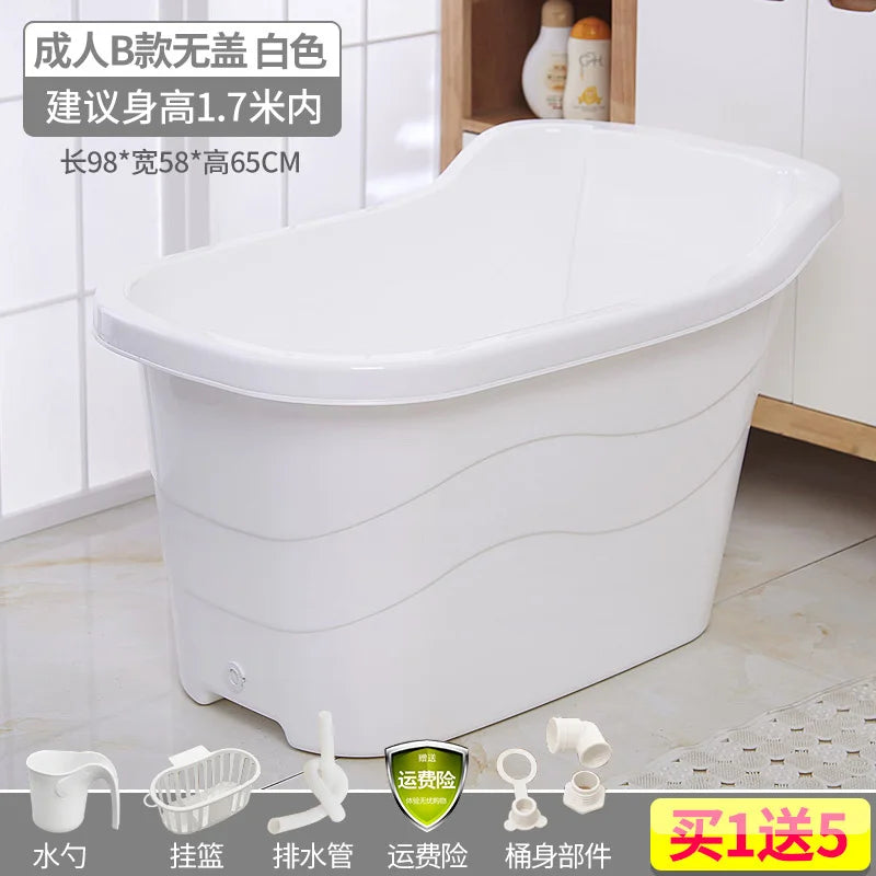 Extra Large Adult Bathtub Thickened Soaking Tub Portable Bath Tub for Adults Big Deep Bathtub Home Spa Bathing Tub