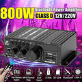 AK35 800W Home Car Amplifiers 2 Channel bluetooth 5.0 Surround Sound FM USB Remote Control Mini HIFI Digital Amplifier Stereo
