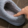 House Suede Slippers for Men TPR Sole Non Slip Durable Soft Warm Memory Foam Cushion Comfortable Living Room Shoes