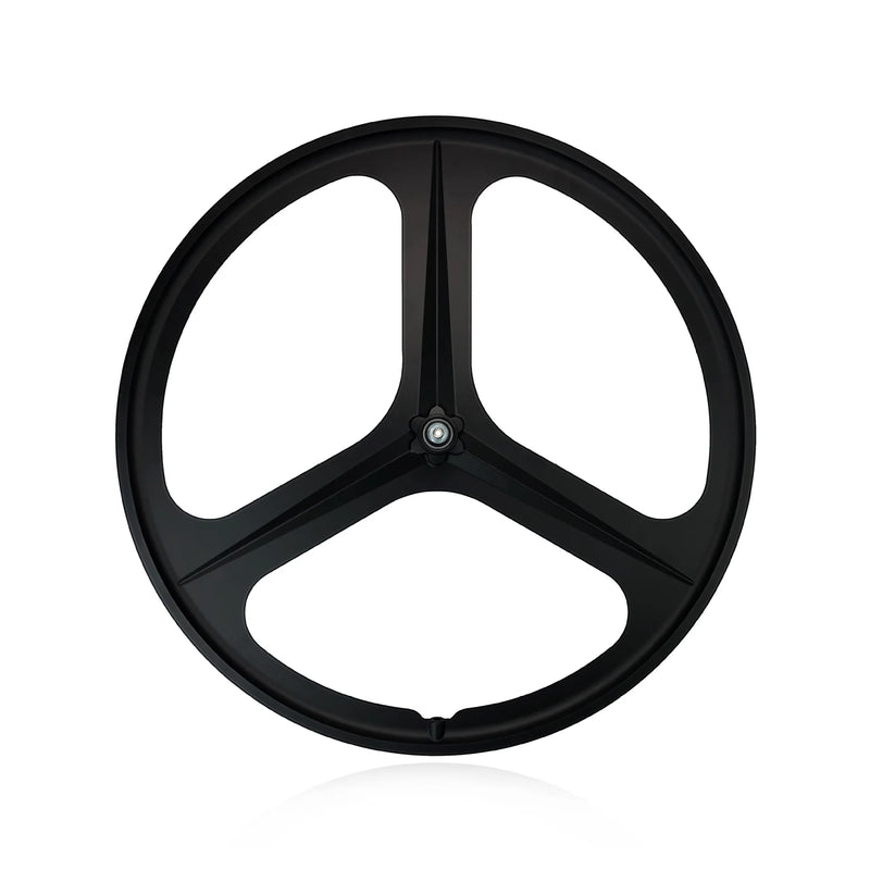 700C 3-Spoke One-Piece Wheelset Magnesium Alloy Road Bike Wheels for Fixed Gear Bicycle Front Rear Rim Bearing Hub Bicycle Parts