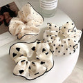 1/3 Pcs Minimalist Sweet Fabric Hair Ties for Women Floral Polka Dot Printed Hair Scrunchies Elastic Accessories Wholesale