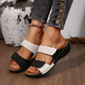 Summer Round Head Sexy Comfortable Non-slip Beach Slippers Fashion New Lightweight/elegant Outside Women's Platform Slippers