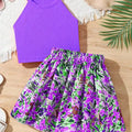 Children's clothing set summer casual solid color round | SAMAG