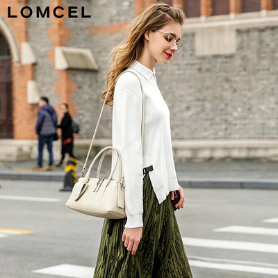 LOMCEL 632 Leather shoulder crossbody bag for daily use | SAMAG