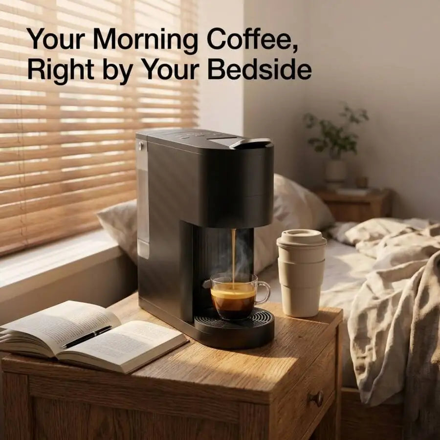 3 In 1 Coffee Capsule & Ground Coffee Brewer, 30 Oz Removable Water Tank, 4 Brew Sizes 6-12 Oz, Self-Cleaning Fast Heating Coffe