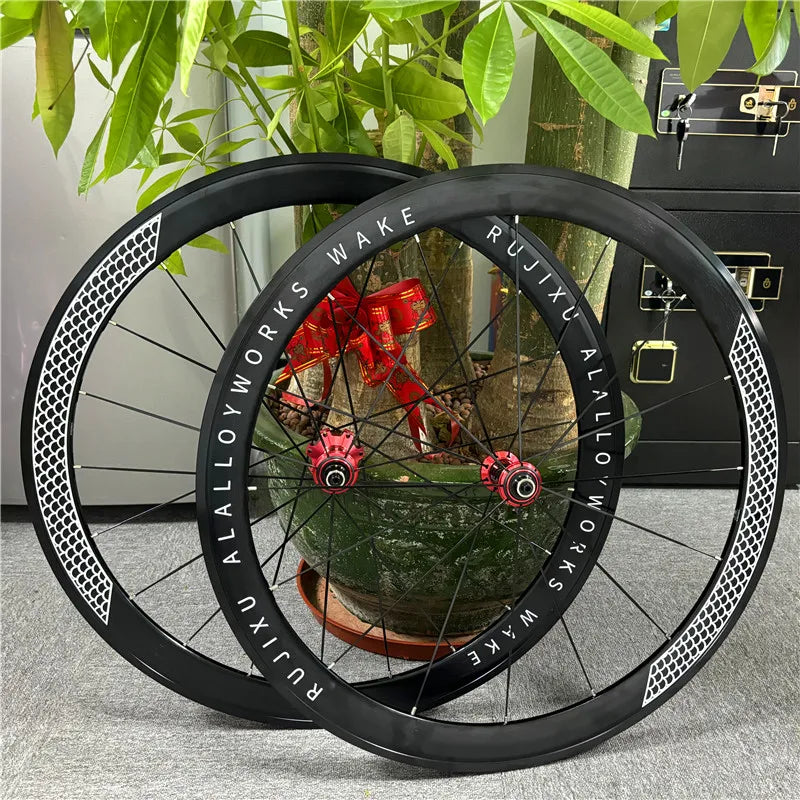 Road Bike Wheels Superlight 700 C30/ 40/50mm Aluminum Alloy Clincher Rim Thru Axle Center Lock Disc Brake Elite Bicycle Wheelset