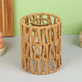 Garden Decor with Handcrafted Boho Woven Paper Rope Rattan Lampshade