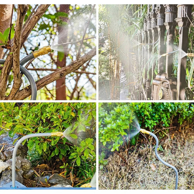 Dual Zone Independent Smart LCD Display Garden Watering Timer Atomization Spray Kit Mist Cooling System Irrigation Controller