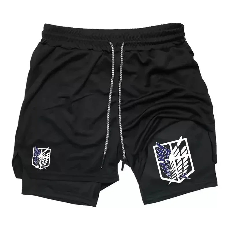 2026 New Two-in-One Sports Shorts, Men's Sportswear Breathable and Casual Double-Layer Basketball Shorts M-3XL0611