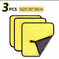 Double Layer Wash Cloth Microfiber Car Cleaning Towels 30X60cm 1/2/3/6/10pcs Soft Quick Drying for Windows Mirrors Wiping Rags