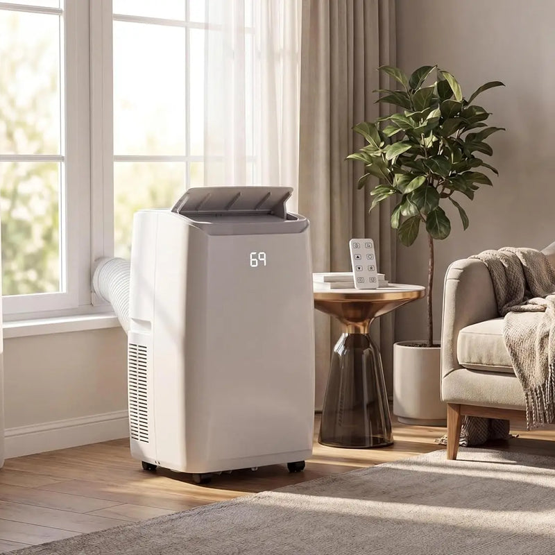14,000 BTU Portable Air Conditioners Cools up to 750 Sq.Ft, 3-in-1 Quiet Portable AC Unit with Cool, Dehumidifier & Fan, Sleep Mode, 24H Timer, Remote Control & Installation Kits