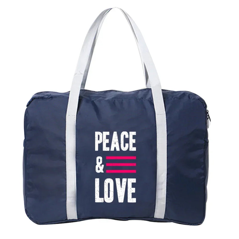 Boston Bag Travel Bag Unisex Foldable Bag Organizers Large Capacity  Portable Phrase Printed Luggage Bags Travel Accessories