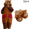 Winter Women Home Pajamas Cartoon Raccoon Kigurumi | SAMAG