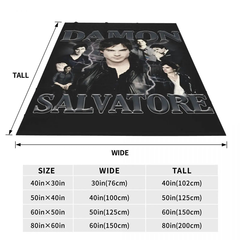 The Vampire Diaries Damon Salvatore Blanket